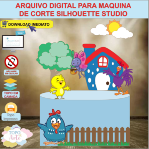 ARQUIVO de Corte Topo de Bolo Galinha Pintadinha - 04