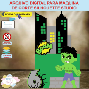 ARQUIVO de Corte Topo de Bolo Hulk - 02