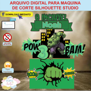 ARQUIVO de Corte Topo de Bolo Hulk - 05