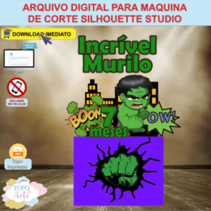ARQUIVO de Corte Topo de Bolo Hulk - 06