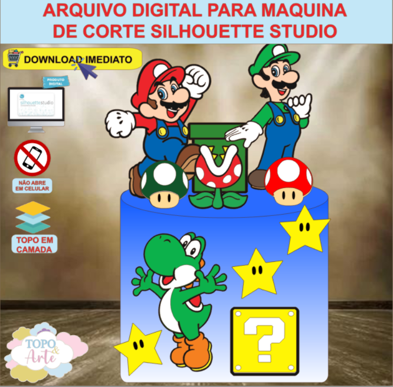 ARQUIVO de Corte Topo de Bolo Mario Bros - 04