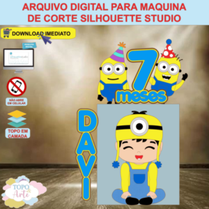 ARQUIVO de Corte Topo de Bolo Minions - 01