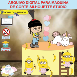 ARQUIVO de Corte Topo de Bolo Minions - 03