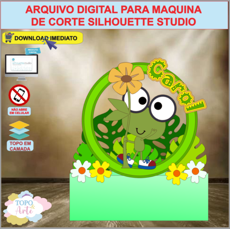 ARQUIVO de Corte Topo de Bolo O Sapo da Princesa - 20