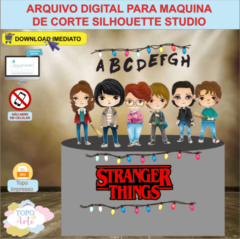 ARQUIVO de Corte Topo de Bolo Stranger Things - 05