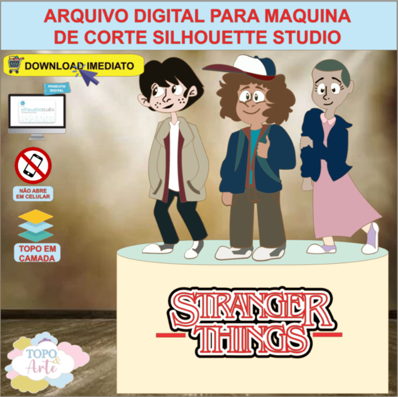ARQUIVO de Corte Topo de Bolo Stranger Things - 06