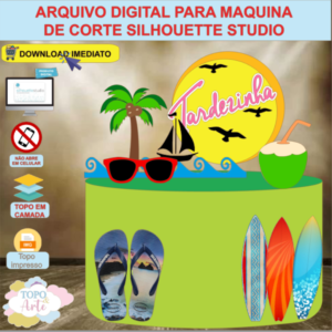 ARQUIVO de Corte Topo de Bolo Tardezinha Praia - 20