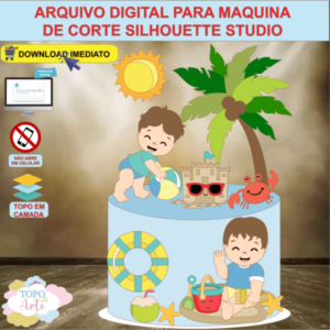 ARQUIVO de Corte Topo de Bolo Tardezinha Praia - 28