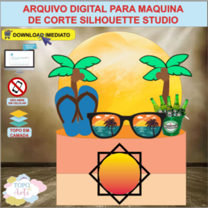 ARQUIVO de Corte Topo de Bolo Tardezinha Praia - 31