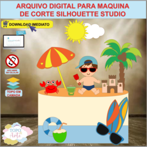 ARQUIVO de Corte Topo de Bolo Tardezinha Praia - 33