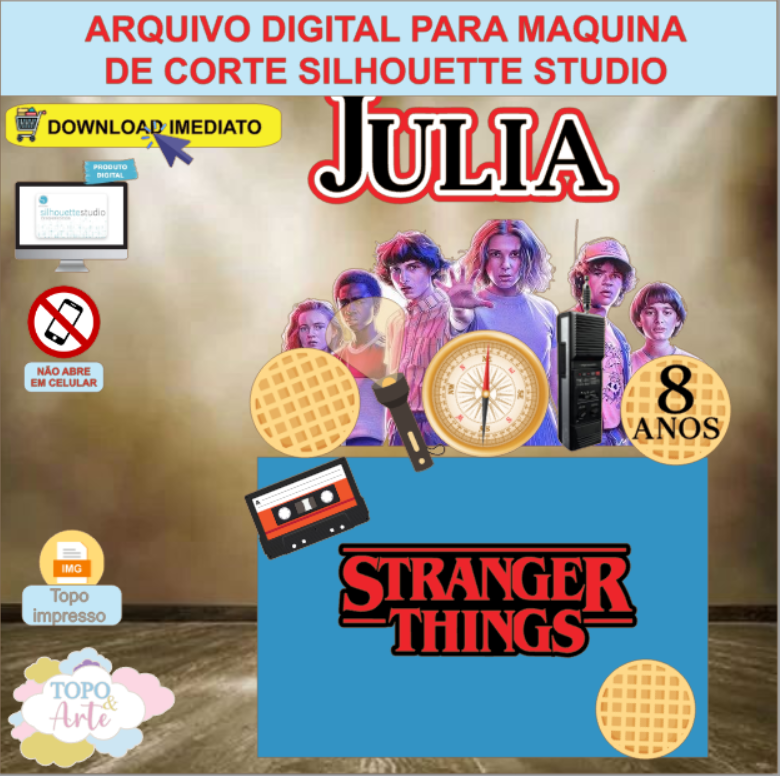 ARQUIVO de Corte Topo de Bolo stranger things M* - 02