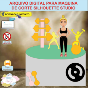 ARQUIVO de Corte Topo de Bolo Academia Fitness - 05