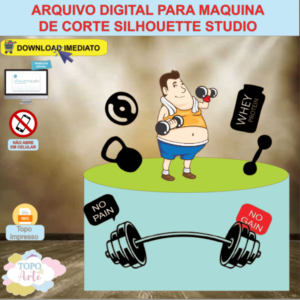 ARQUIVO de Corte Topo de Bolo Academia Fitness - 06