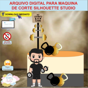 ARQUIVO de Corte Topo de Bolo Academia Fitness - 07
