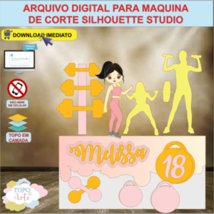 ARQUIVO de Corte Topo de Bolo Academia Fitness - 08