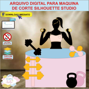 ARQUIVO de Corte Topo de Bolo Academia Fitness - 09