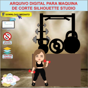 ARQUIVO de Corte Topo de Bolo Academia Fitness - 12