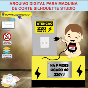 ARQUIVO de Corte Topo de Bolo Bebe 220 Volts - 01