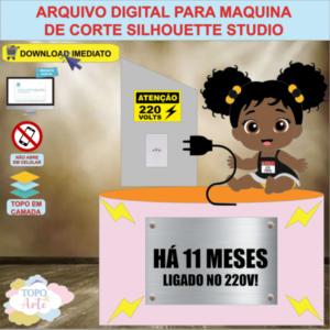 ARQUIVO de Corte Topo de Bolo Bebe 220 Volts Menina - 04