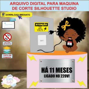 ARQUIVO de Corte Topo de Bolo Bebe 220 Volts Menina - 05