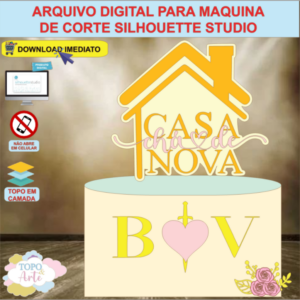 ARQUIVO de Corte Topo de Bolo Cha de Panela de Casa Nova - 05