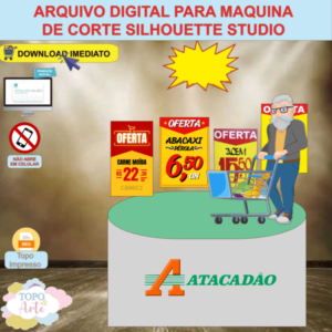 ARQUIVO de Corte Topo de Bolo Compras Idoso Terceira Idade - 02