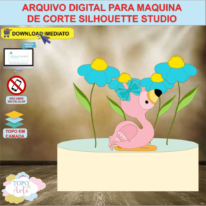 ARQUIVO de Corte Topo de Bolo Flamingo - 04