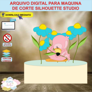 ARQUIVO de Corte Topo de Bolo Flamingo - 05