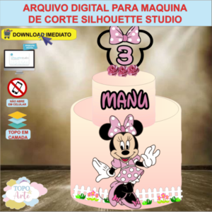 ARQUIVO de Corte Topo de Bolo Minnie Mouse - 23