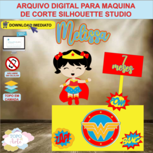 ARQUIVO de Corte Topo de Bolo Mulher Maravilha - 07
