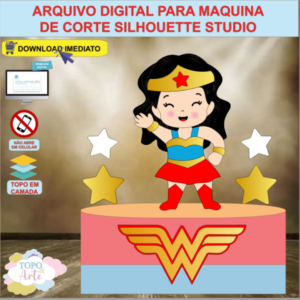 ARQUIVO de Corte Topo de Bolo Mulher Maravilha - 16