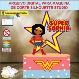 ARQUIVO de Corte Topo de Bolo Mulher Maravilha - 19