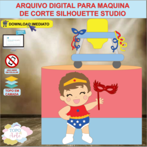 ARQUIVO de Corte Topo de Bolo Mulher Maravilha - 20