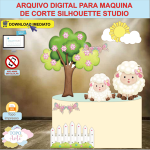 ARQUIVO de Corte Topo de Bolo Ovelhinha - 01