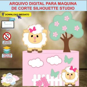 ARQUIVO de Corte Topo de Bolo Ovelhinha - 03