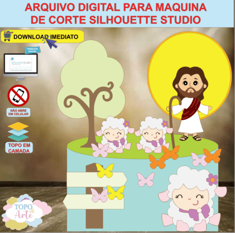 ARQUIVO de Corte Topo de Bolo Ovelhinha - 05