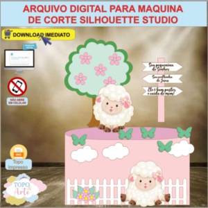 ARQUIVO de Corte Topo de Bolo Ovelhinha - 06