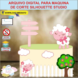 ARQUIVO de Corte Topo de Bolo Ovelhinha - 07