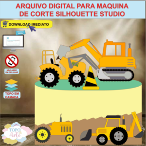 ARQUIVO de Corte Topo de Bolo Trator Construçao - 05