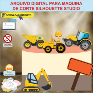 ARQUIVO de Corte Topo de Bolo Trator Construçao - 06