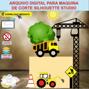ARQUIVO de Corte Topo de Bolo Trator Construçao - 08