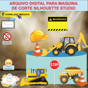 ARQUIVO de Corte Topo de Bolo Trator Construçao - 09