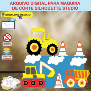 ARQUIVO de Corte Topo de Bolo Trator Construçao - 10