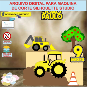 ARQUIVO de Corte Topo de Bolo Trator Construçao - 11
