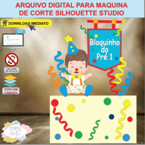 ARQUIVO de Corte Topo de Bolo Carnaval Bebe Menino - 37