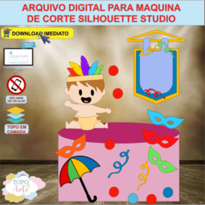 ARQUIVO de Corte Topo de Bolo Carnaval Bebe Menino - 47
