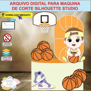 ARQUIVO de Corte Topo de Bolo Esporte Basquete menino - 04