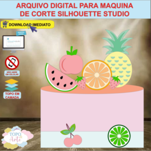 ARQUIVO de Corte Topo de Bolo Frutas - 12