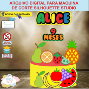 ARQUIVO de Corte Topo de Bolo Frutas - 17