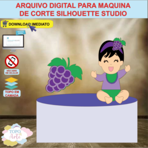 ARQUIVO de Corte Topo de Bolo Frutas Menina - 09